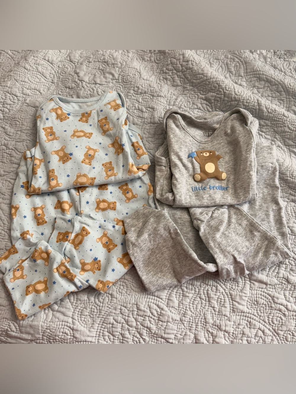 Cozy Bear-Print Kids 4 piece set